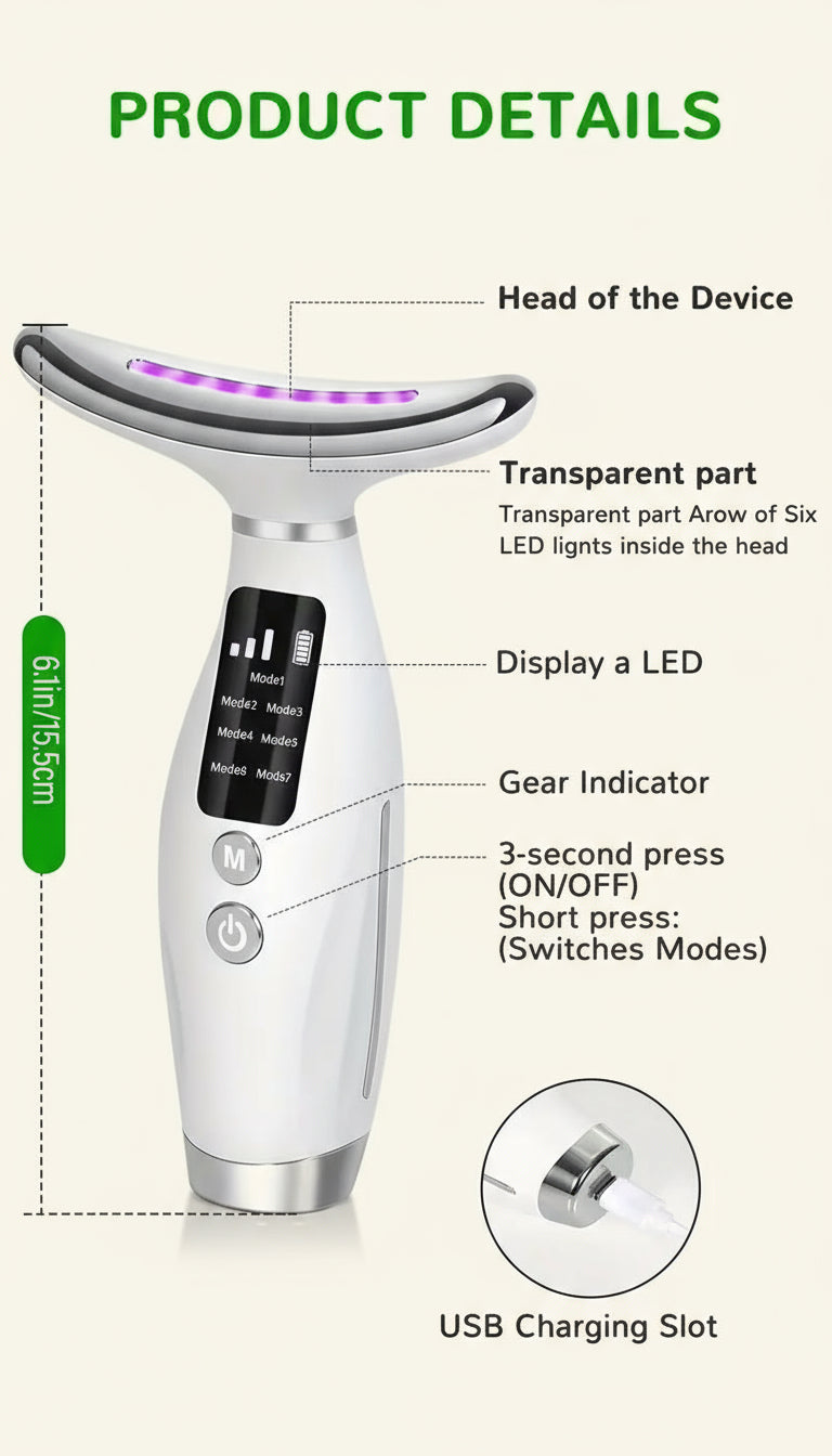 ALESS Signature Sculpt: The 7-in-1 EMS Micro-Current Neck & Face Lift Device.